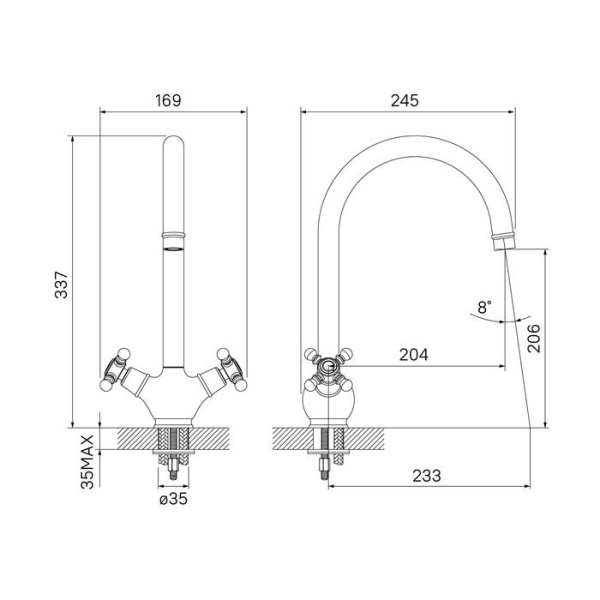 Смеситель для кухонной мойки IDDIS Sam (SAMBRJ0i05)
